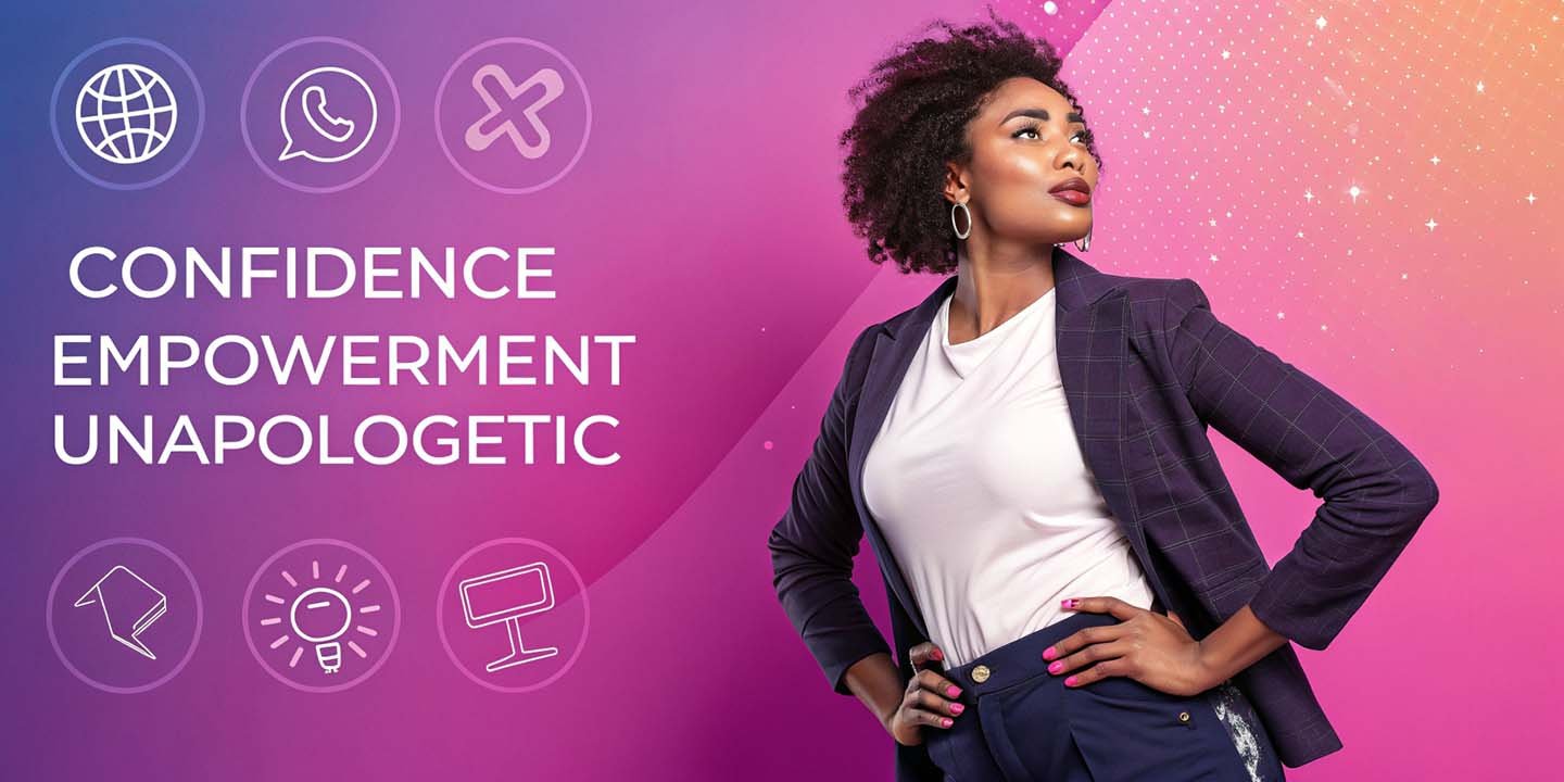 Confident woman using Bad Bitch Captions on social media to express empowerment