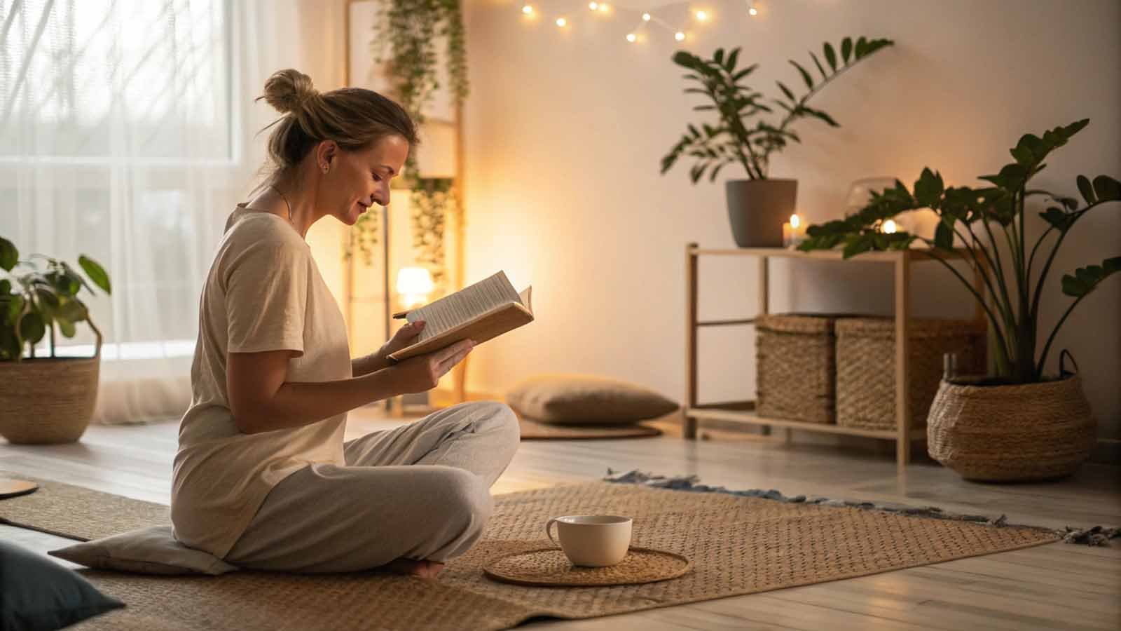 Mother practicing self-care as a strategy to overcome mom guilt and embrace motherhood