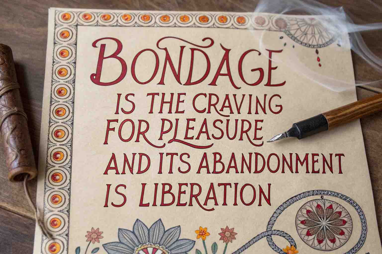 Vasista quote on bondage craving pleasure and liberation