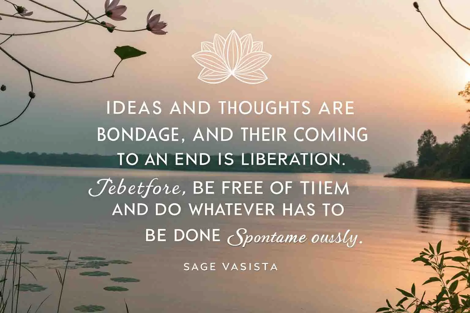 Vasista quote on liberation from thoughts and ideas